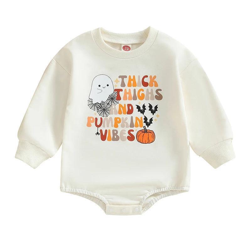 thich thighs + pumpkin vibes onesie - basil boutique