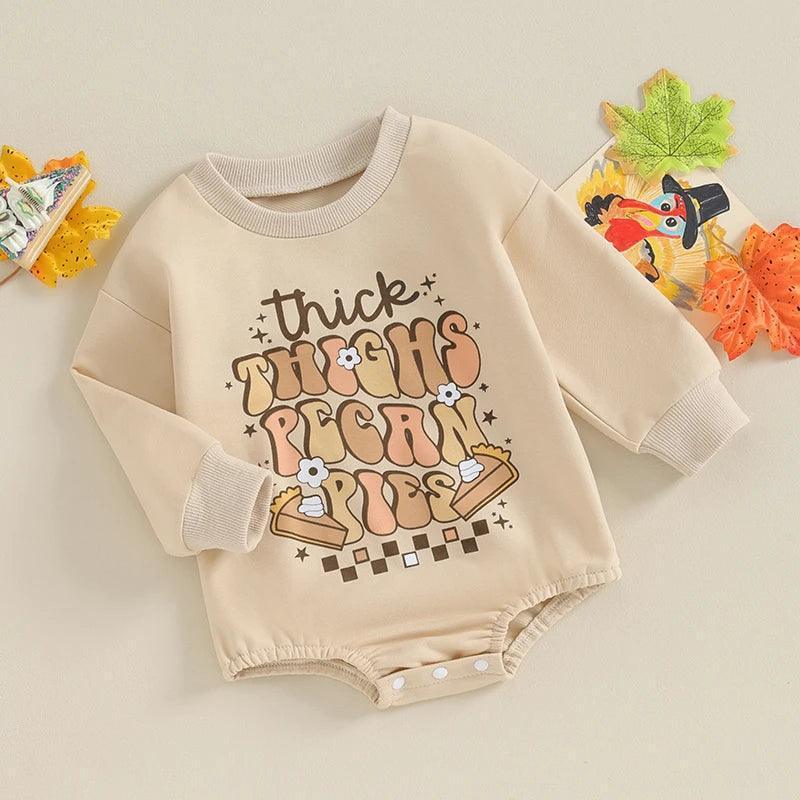 thick thighs pecan pies onesie - basil boutique