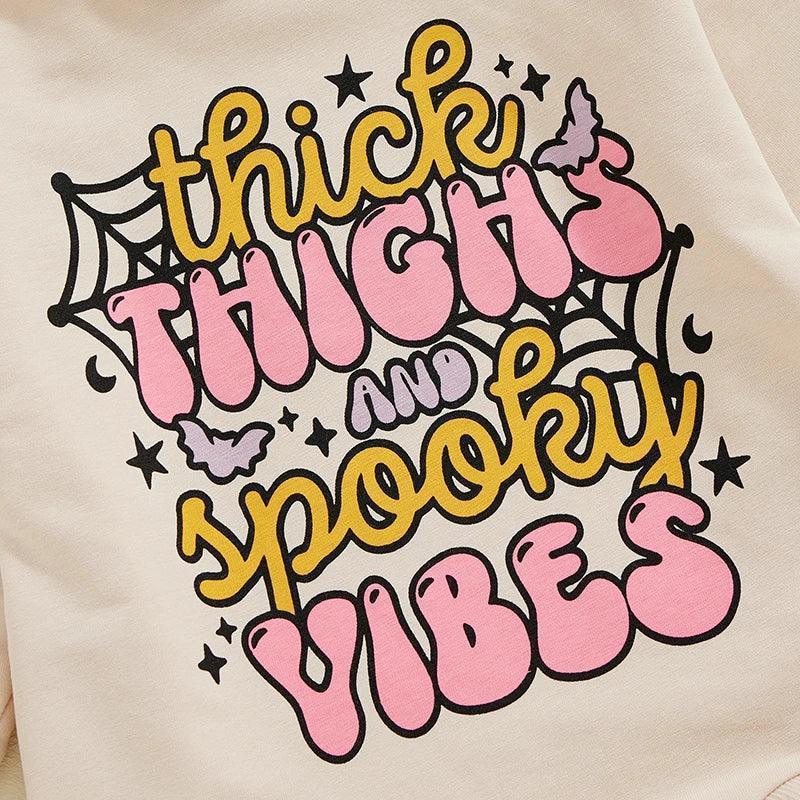 thick thighs spooky vibes onesie - basil boutique