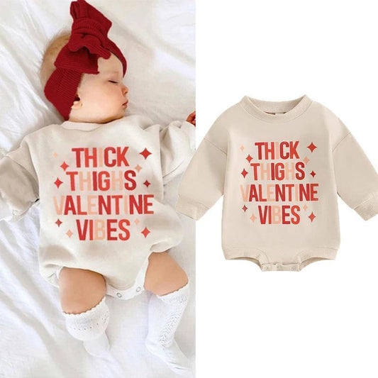 thick thighs valentine vibes onesie - basil boutique