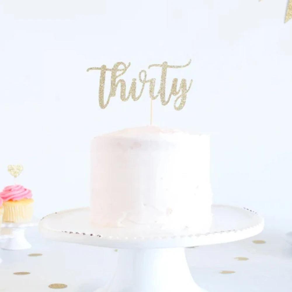 thirty cake topper - basil boutique