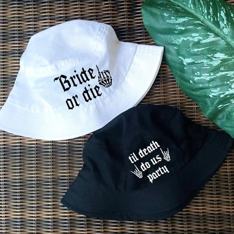 Bride or Die Til Death Do Us Party hat Bachelorette hen party Bridal Shower Halloween Bach decoration bridesmaid proposal gift - basil boutique