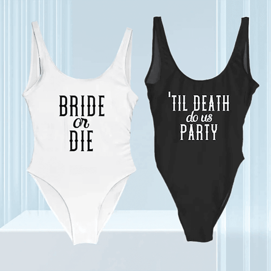 'til death one-piece swimsuits - basil boutique