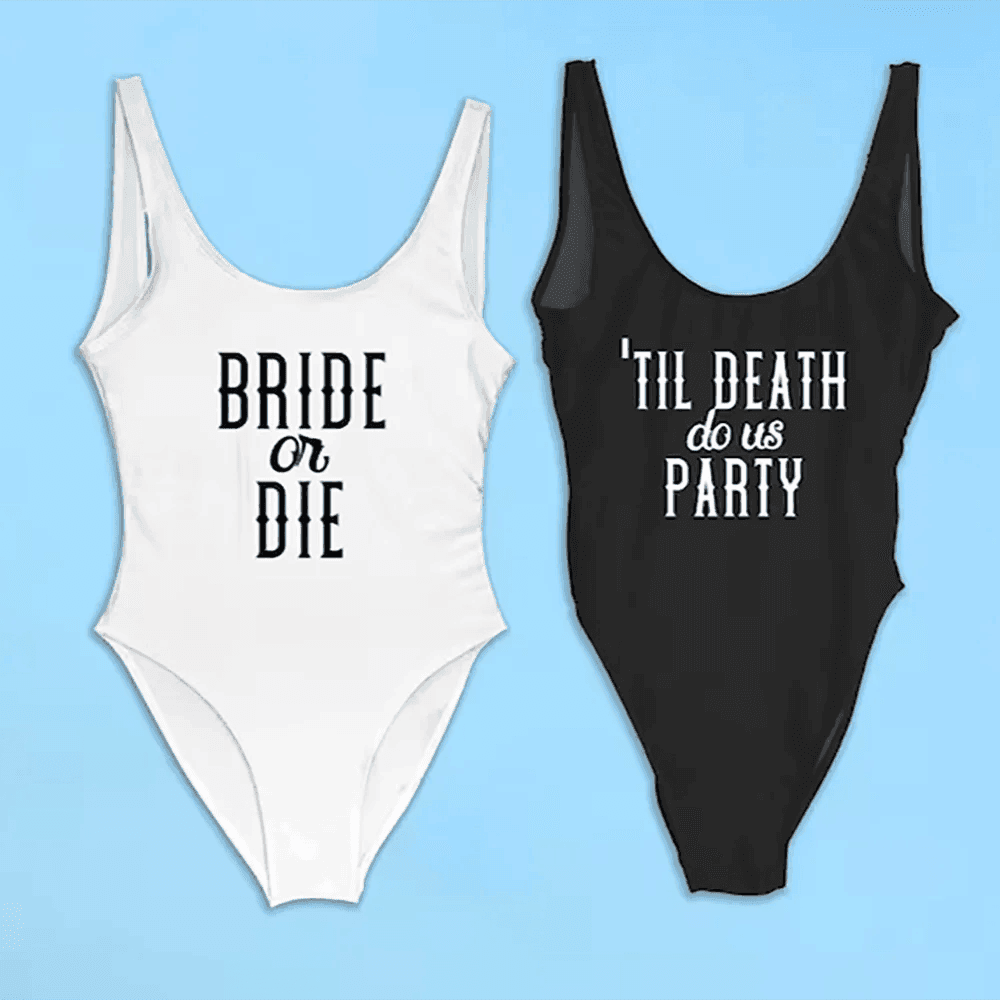 'til death one-piece swimsuits - basil boutique