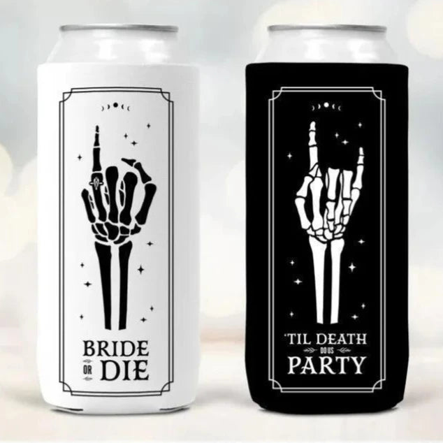 'til death slim-fit koozies - basil boutique