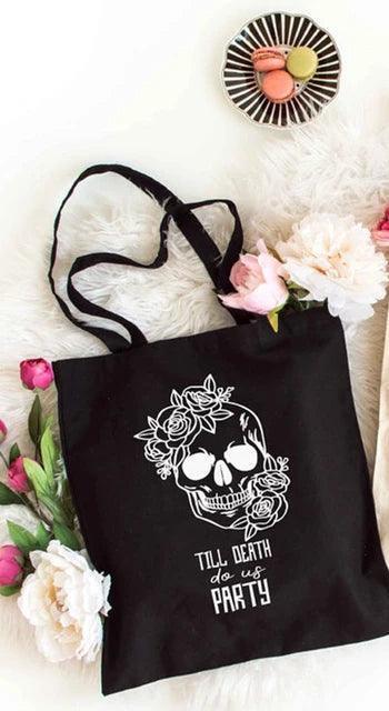 till death do us part tote bags - basil boutique