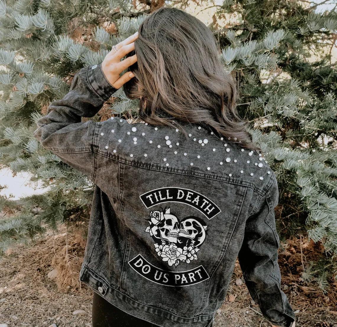 till death do us part vintage denim jacket - basil boutique