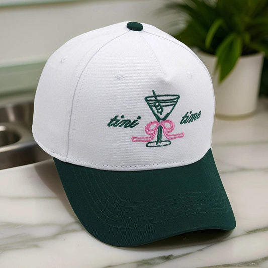 tini time emrboidered baseball hat - basil boutique