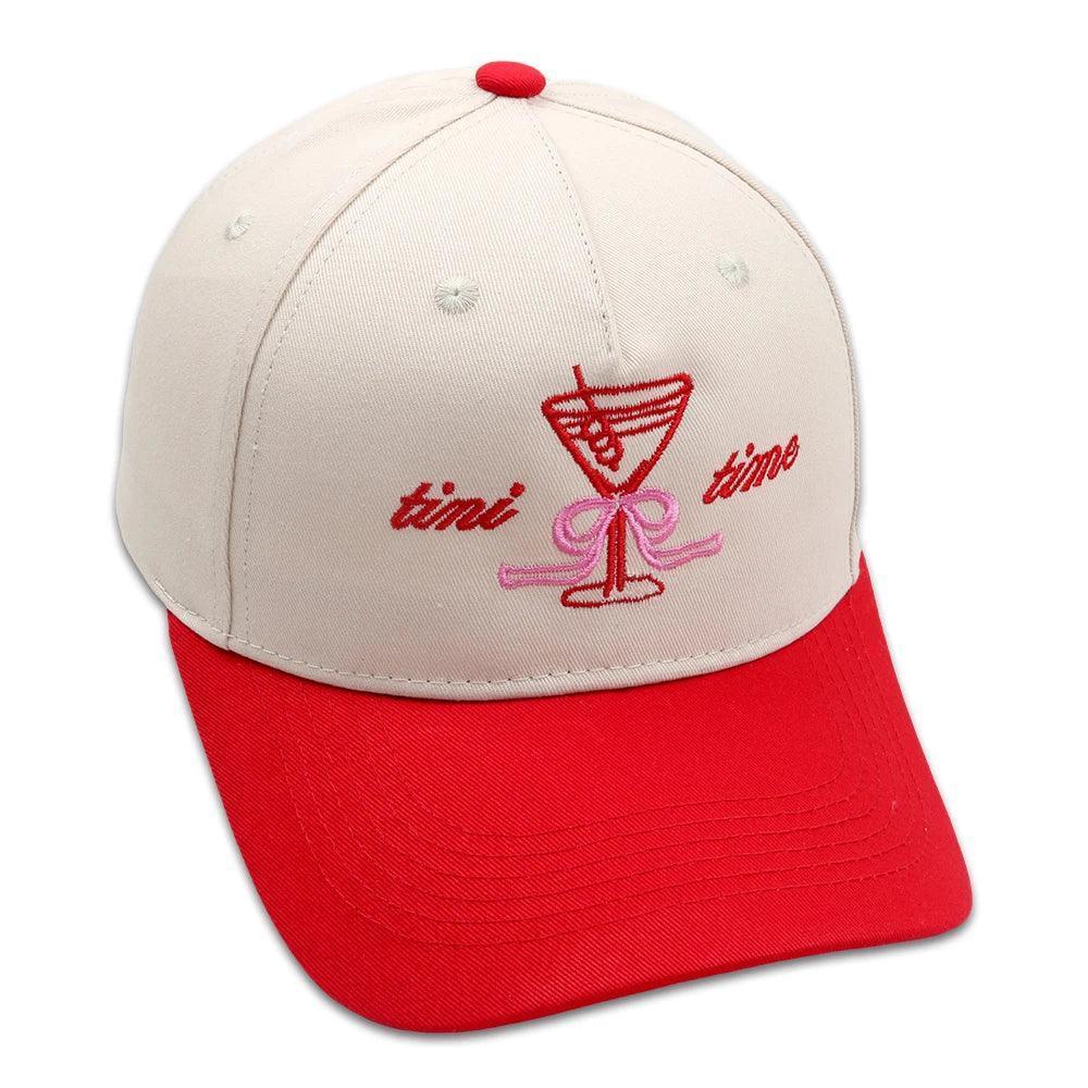 tini time emrboidered baseball hat - basil boutique