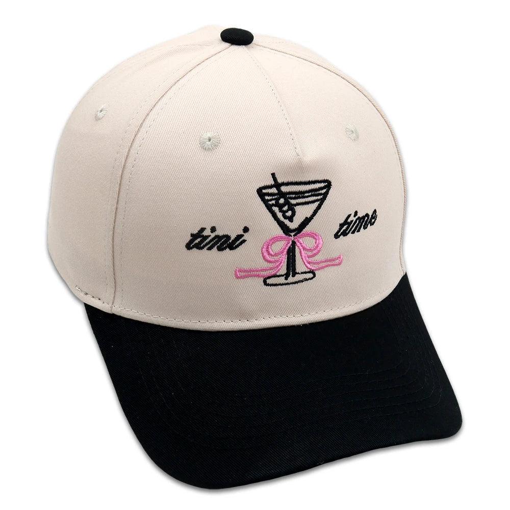 tini time emrboidered baseball hat - basil boutique