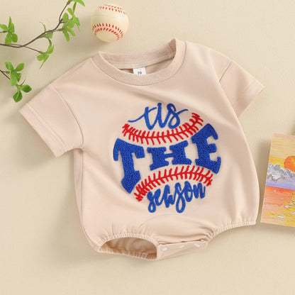 tis the season baseball onesie - basil boutique