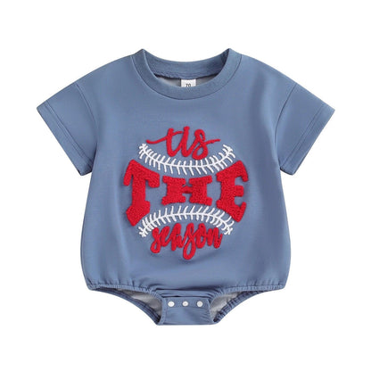 tis the season baseball onesie - basil boutique