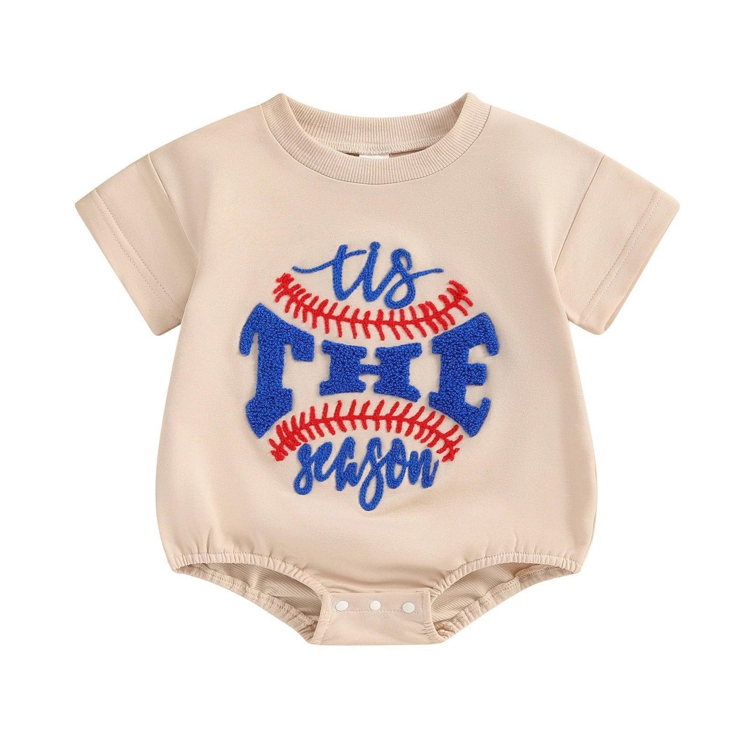 tis the season baseball onesie - basil boutique