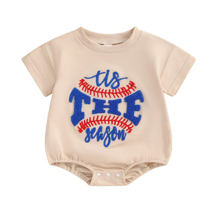 tis the season baseball onesie - basil boutique