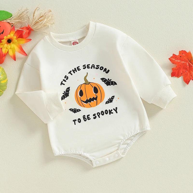 tis the season to be spooky onesie - basil boutique