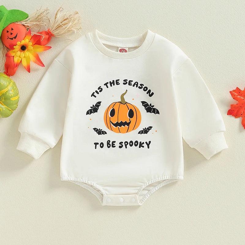 tis the season to be spooky onesie - basil boutique