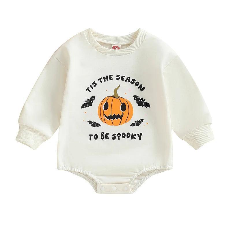 tis the season to be spooky onesie - basil boutique