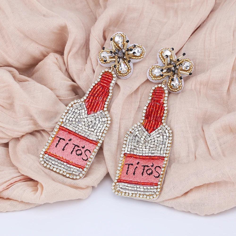 tito's beaded earrings - basil boutique