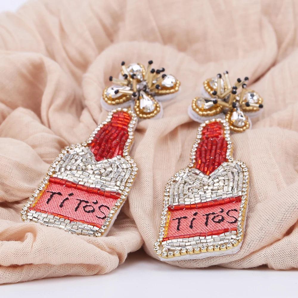 tito's beaded earrings - basil boutique