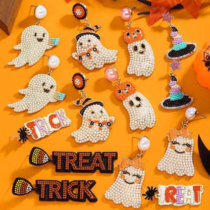 trick-or-treat beaded earrings - basil boutique