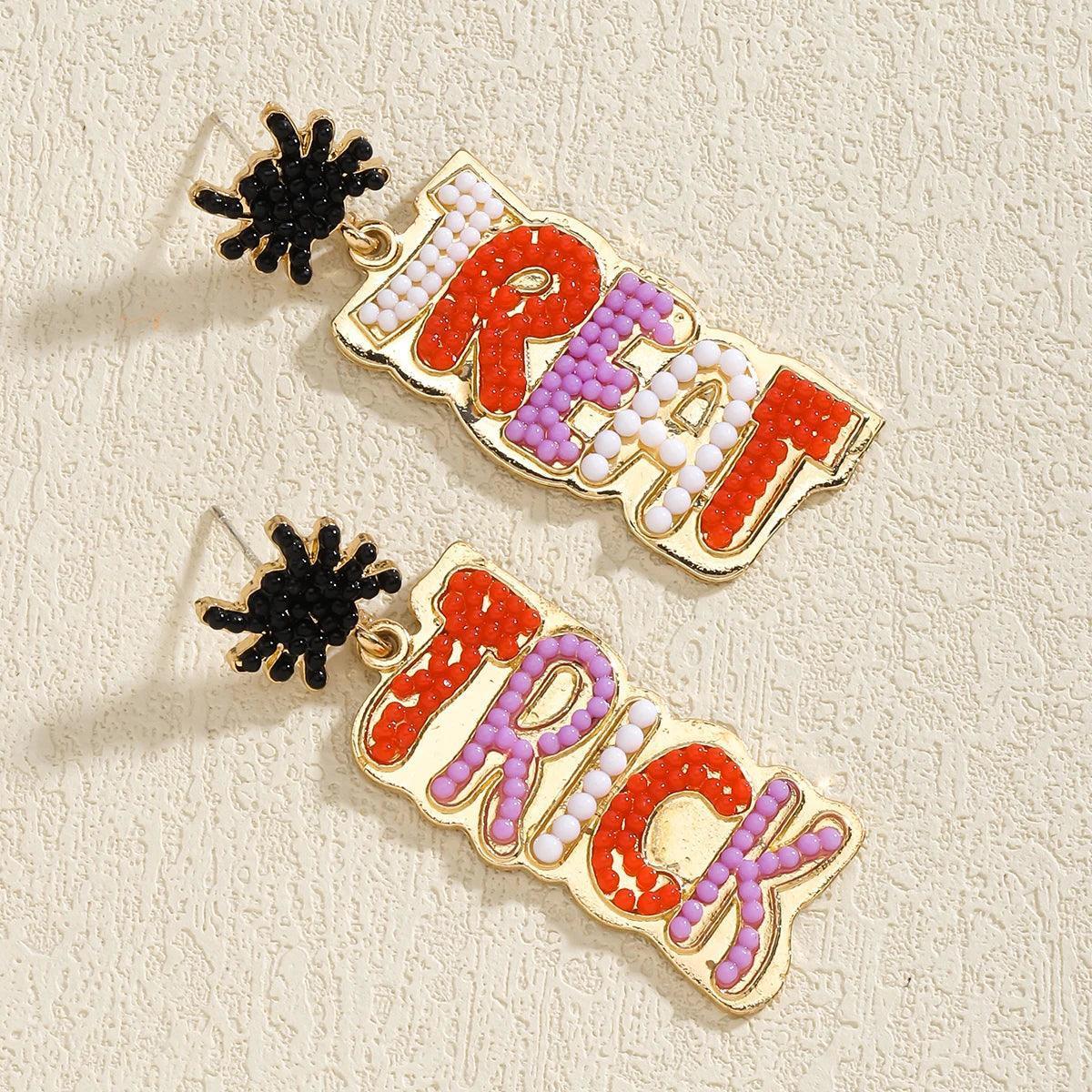 trick-or-treat beaded earrings - basil boutique