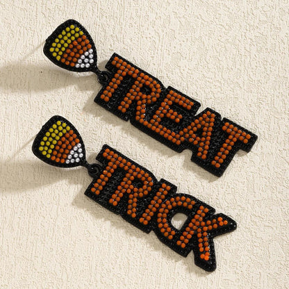 trick-or-treat beaded earrings - basil boutique