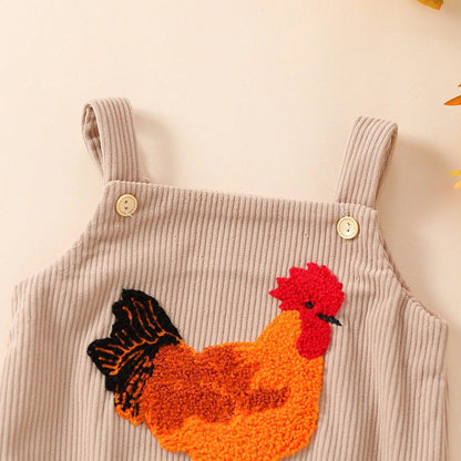 turkey fuzzy onesie - basil boutique