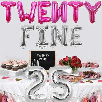 twenty fine balloon banner - basil boutique