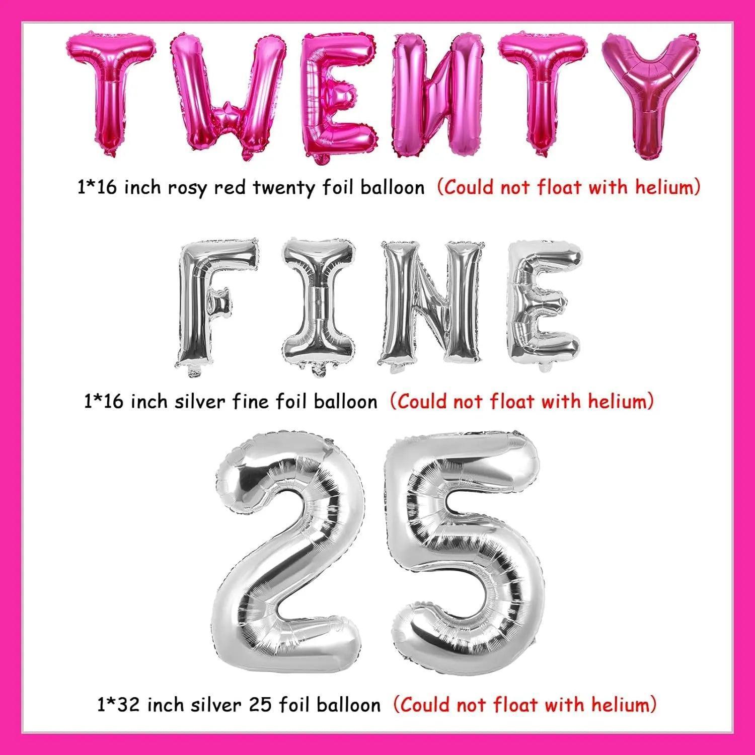 twenty fine balloon banner - basil boutique