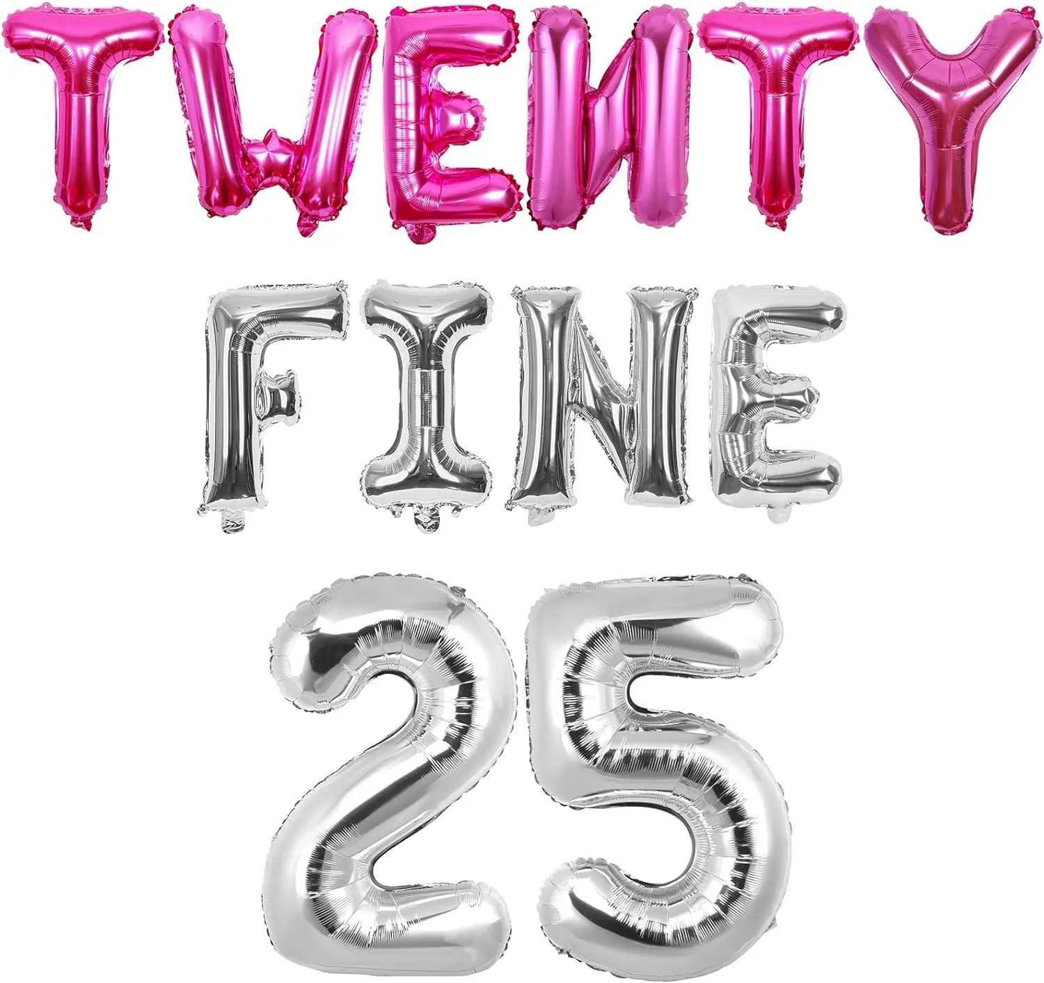 twenty fine balloon banner - basil boutique