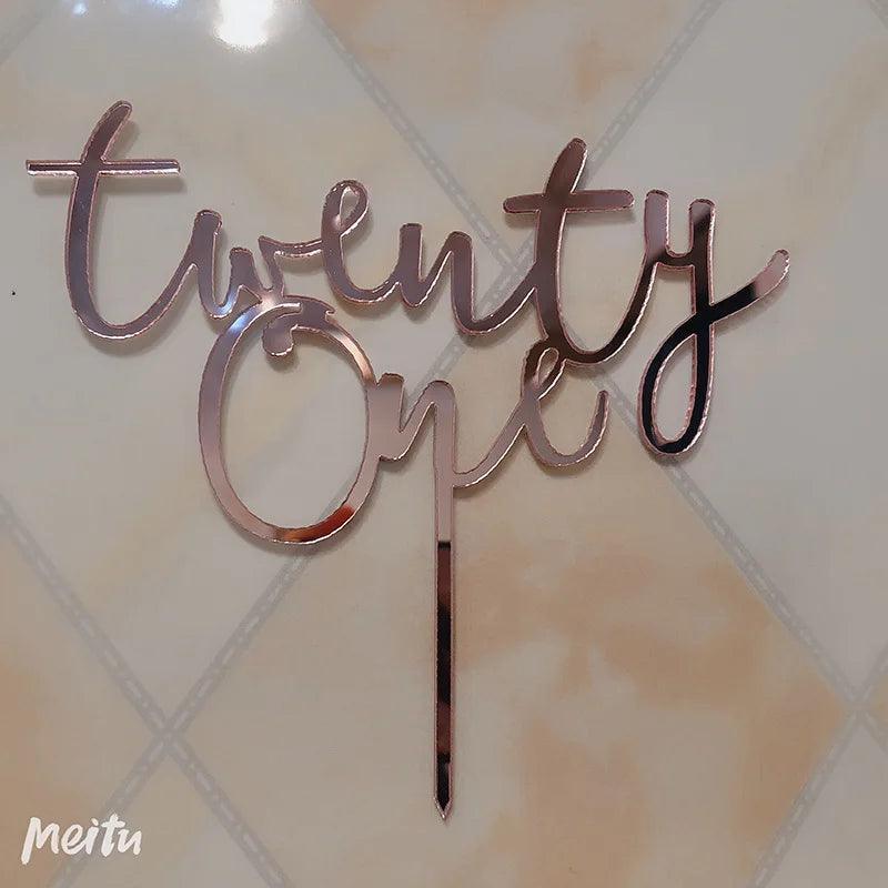 twenty one cake topper - basil boutique