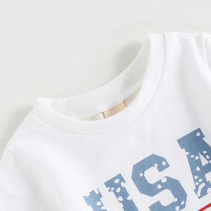 usa all day kids outfit - basil boutique