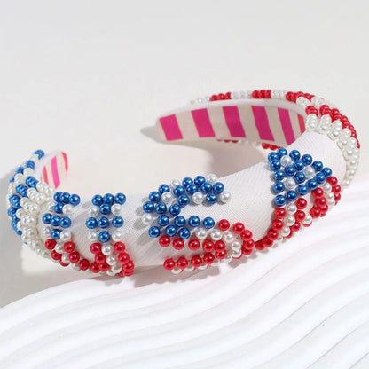 usa beaded headband - basil boutique