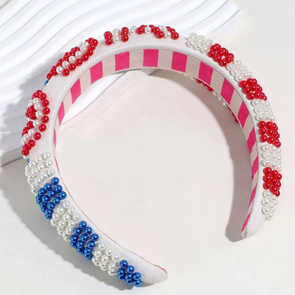 usa beaded headband - basil boutique