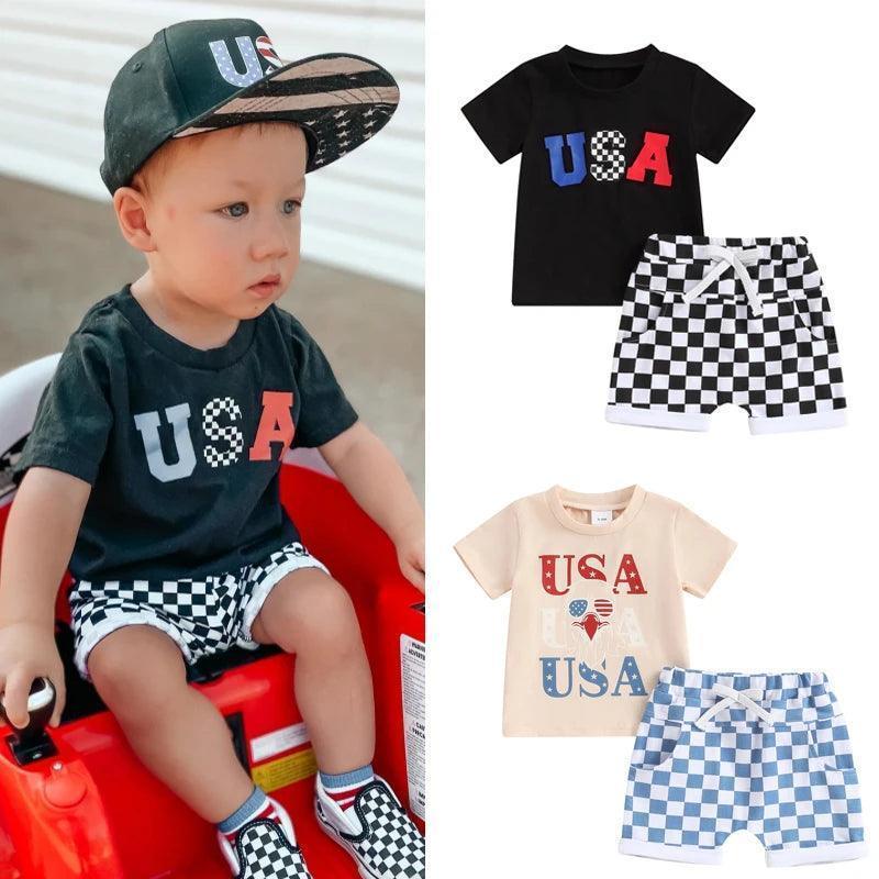 usa checkered outfits - basil boutique