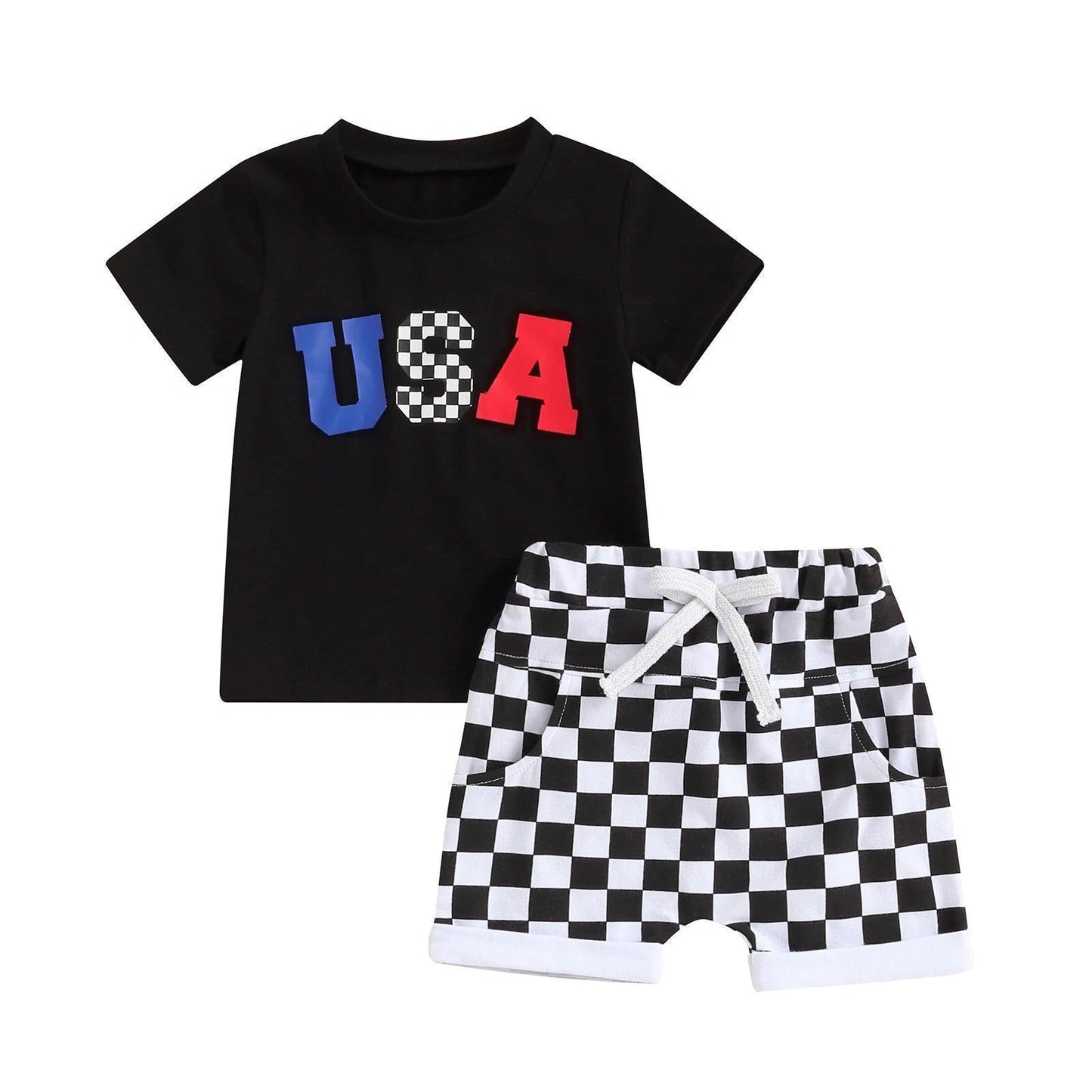 usa checkered outfits - basil boutique