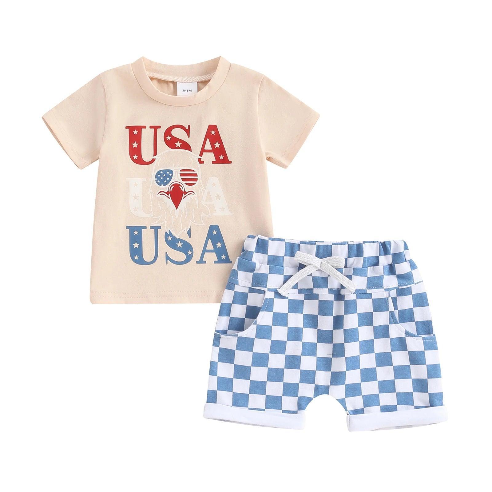 usa checkered outfits - basil boutique