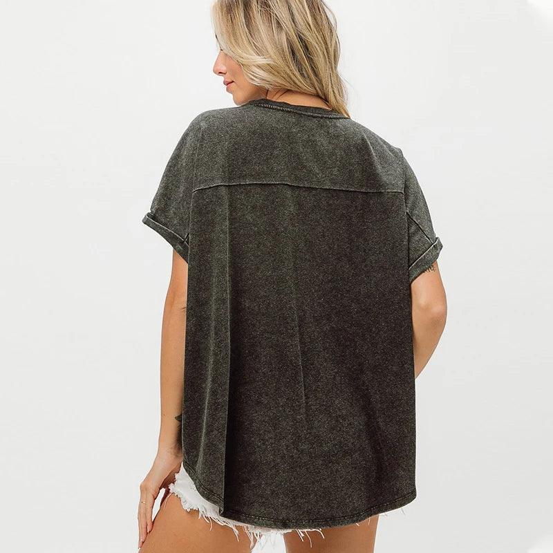 usa distressed t-shirt - basil boutique