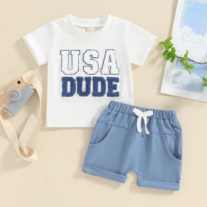 usa dude little ones outfit - basil boutique