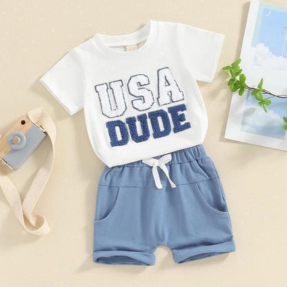 usa dude little ones outfit - basil boutique