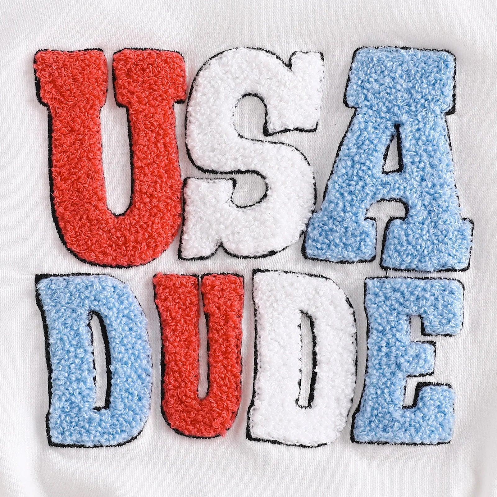 usa dude onesie - basil boutique