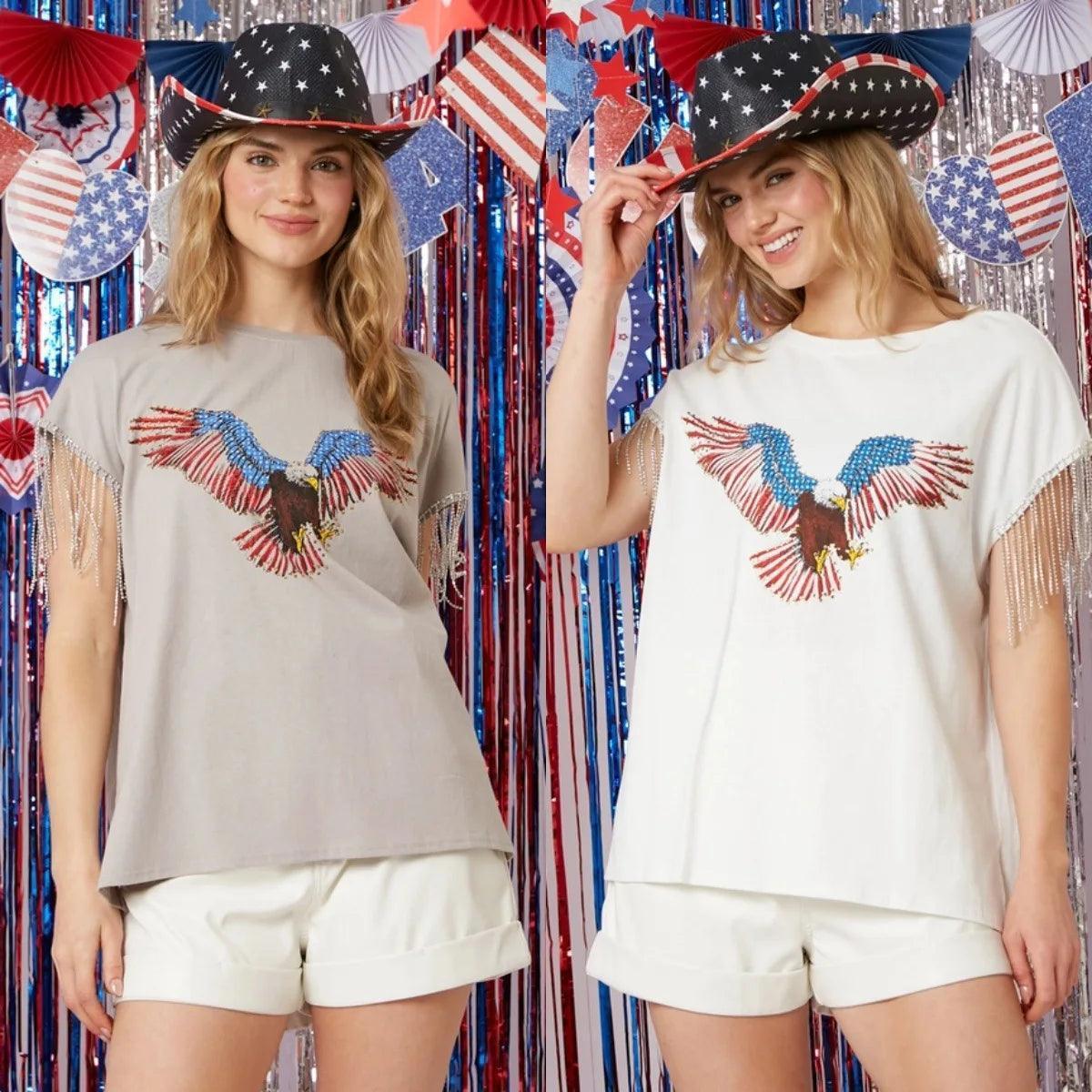 usa eagle t-shirts - basil boutique