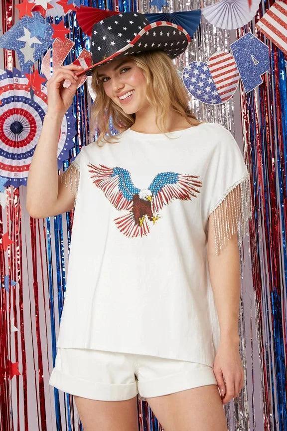 usa eagle t-shirts - basil boutique