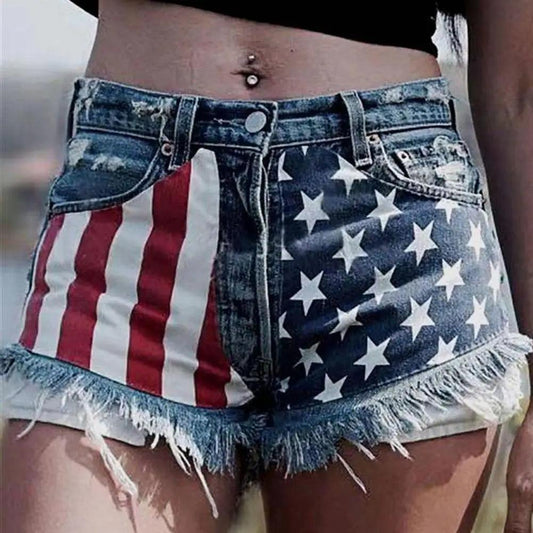 usa high waisted denim shorts - basil boutique