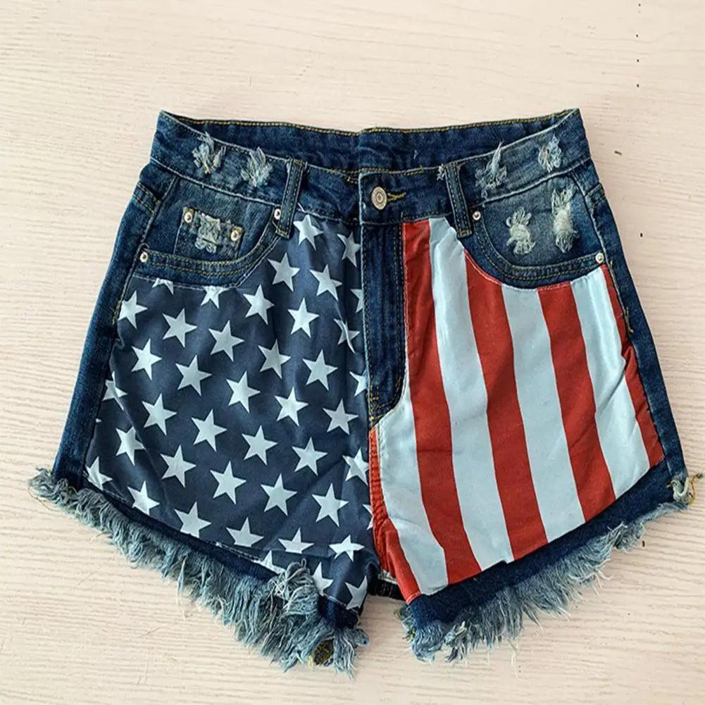 usa high waisted denim shorts - basil boutique