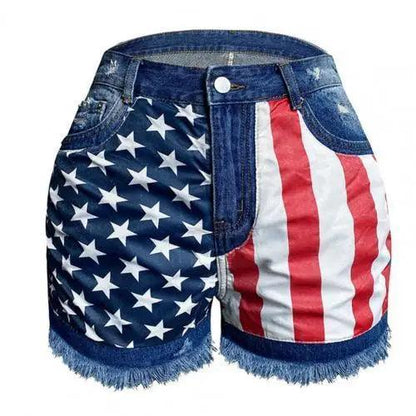 usa high waisted denim shorts - basil boutique