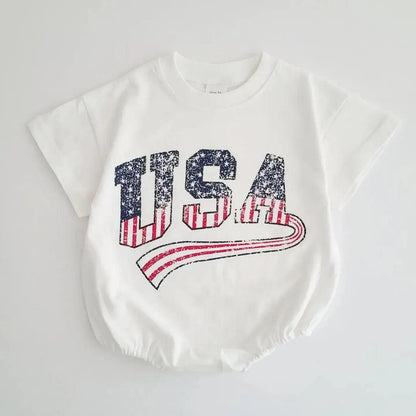 usa retro onesie - basil boutique