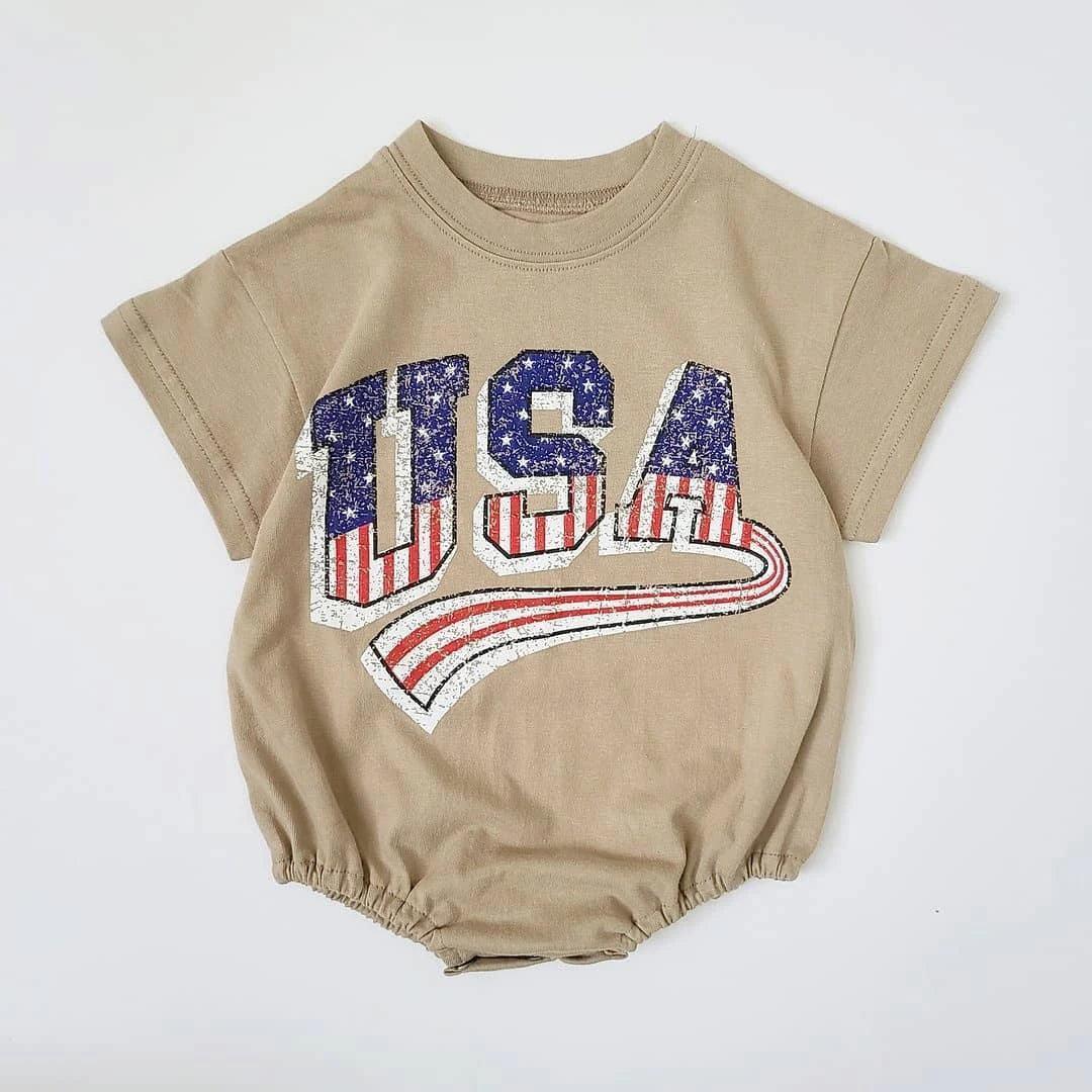 usa retro onesie - basil boutique