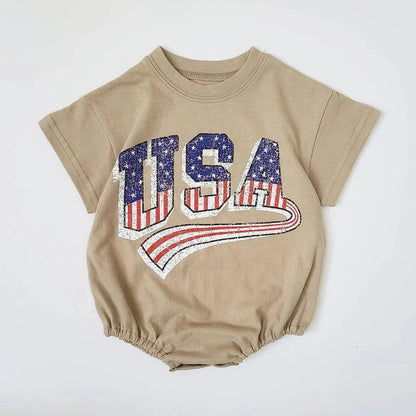 usa retro onesie - basil boutique