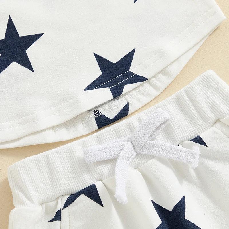 usa stars kids outfit - basil boutique